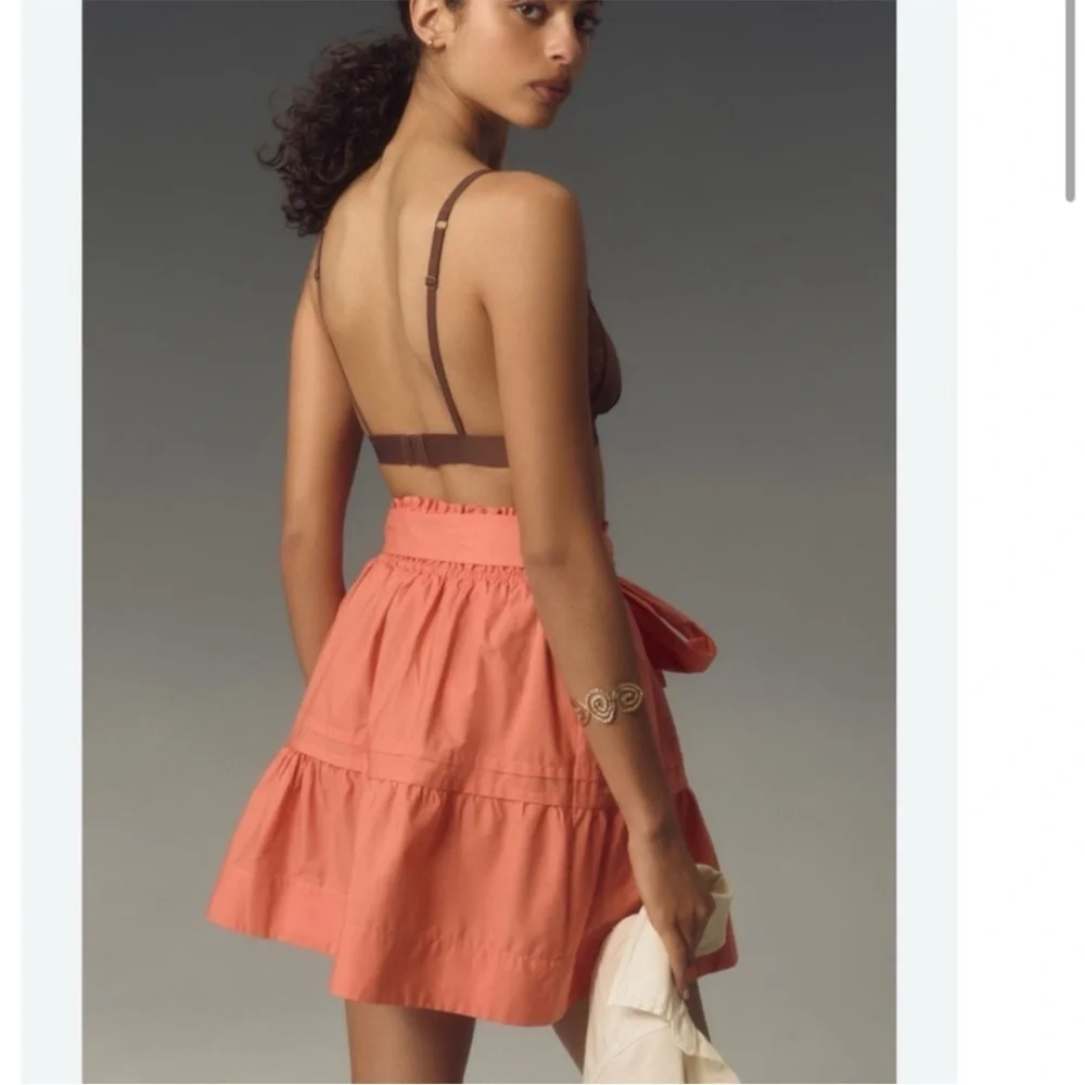 NWT Anthropologie The Somerset Mini Skirt in rose size large